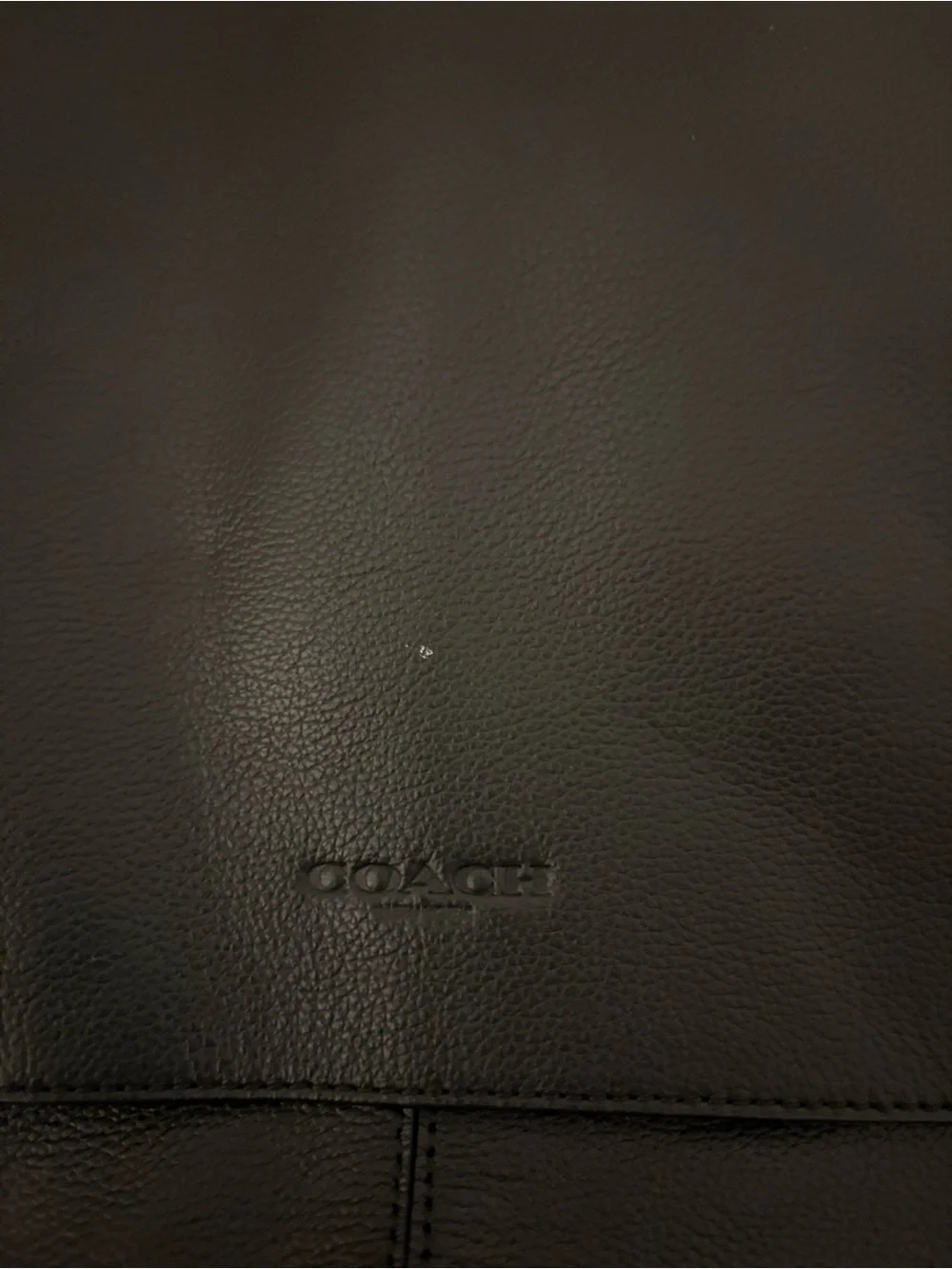 Coach Black Pebbled Leather Messenger Crossbody - Men